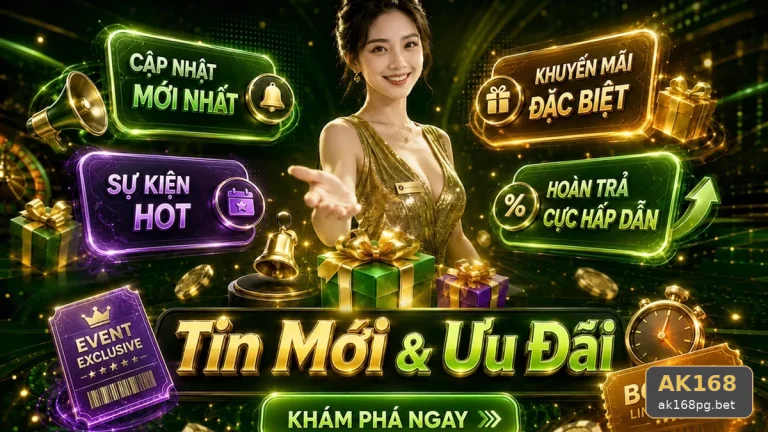 Hướng Dẫn AK168 Qua Dữ Liệu Câu Hỏi Người Dùng: Tin Mới, Ưu Đãi Và Điều Kiện Khuyến Mãi Tại ak168pg.bet